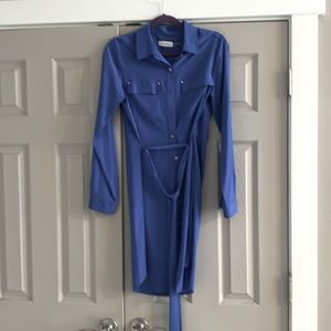 Calvin Klein woman’s shirt dress royal blue size 8